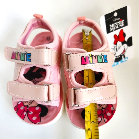 Disney Minnie Mouse Pink Toddler Girl Velcro Sandals 3T, Size EU:25, US:9, BNWT - Picture 12 of 16